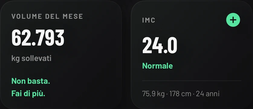 Record, attività e allenamento condiviso in InosFitness.